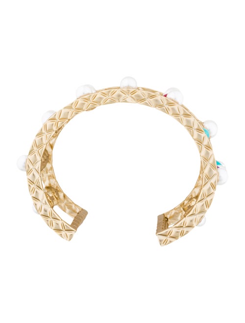 Chanel 2017 Faux Pearl Cuff Bracelet Bracelets CHA173201 The RealReal