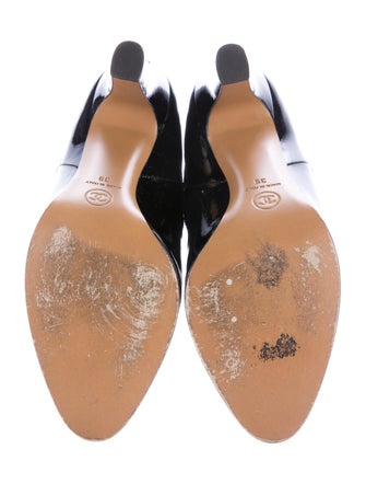 Chanel Patent Leather CC Ankle Boots