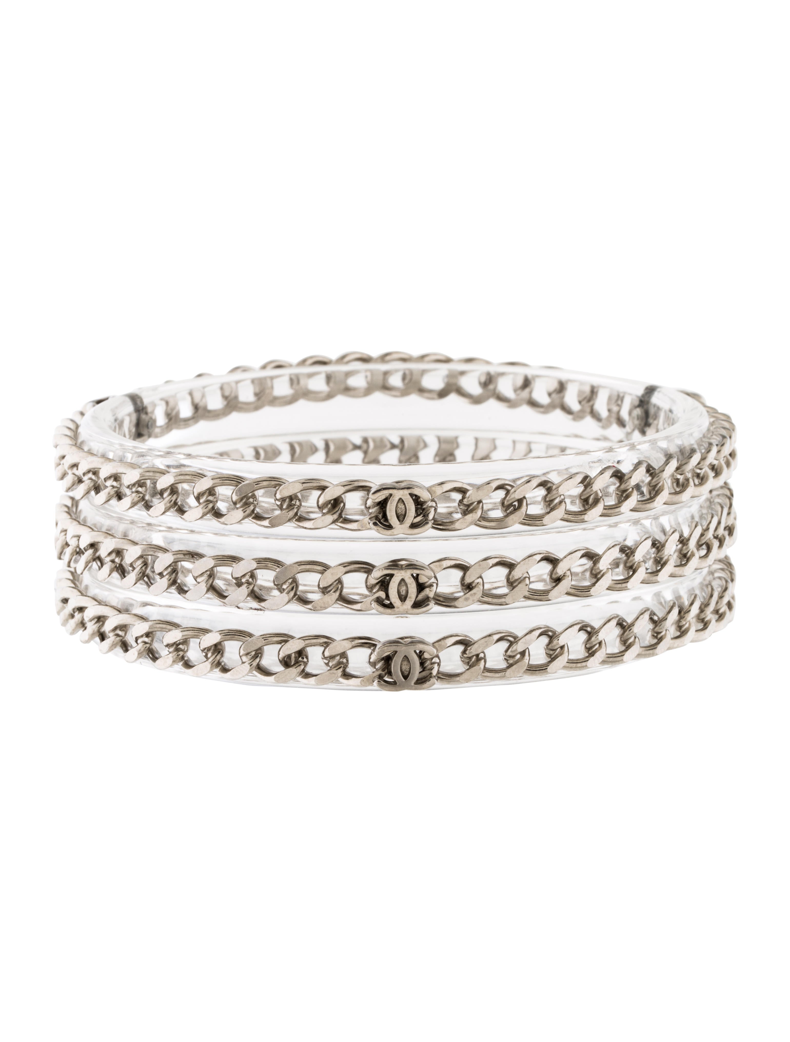 Chanel Set Of Three Chain Bangle Bracelet Bracelets CHA176269 The
