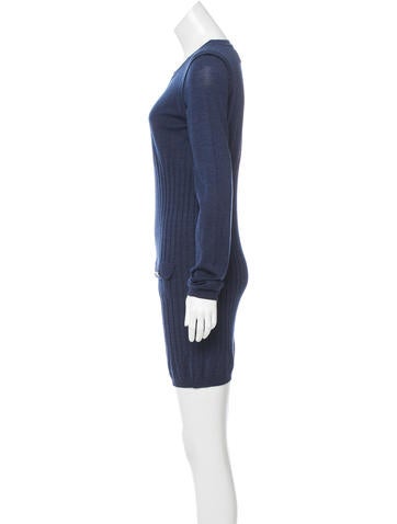CHANEL wool cotton Sleeveless Griboa Button one piece P44353 gray 36 main image 0