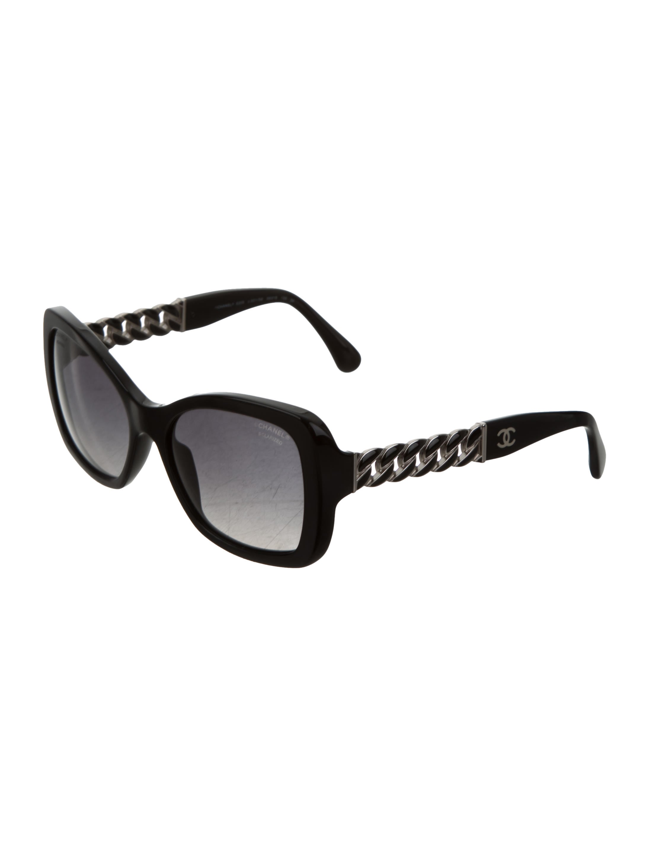 Chanel CC ChainLink Sunglasses Black Sunglasses, Accessories