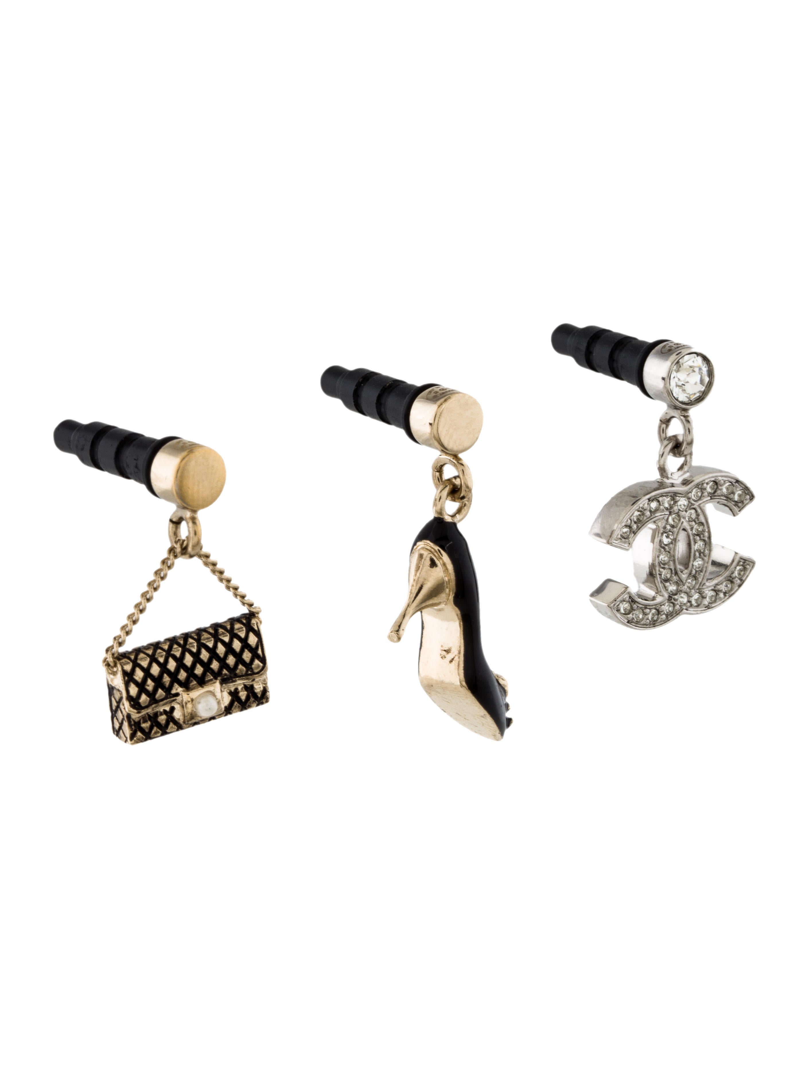 Chanel Cell Phone Charm Set Black Technology, Accessories CHA180744