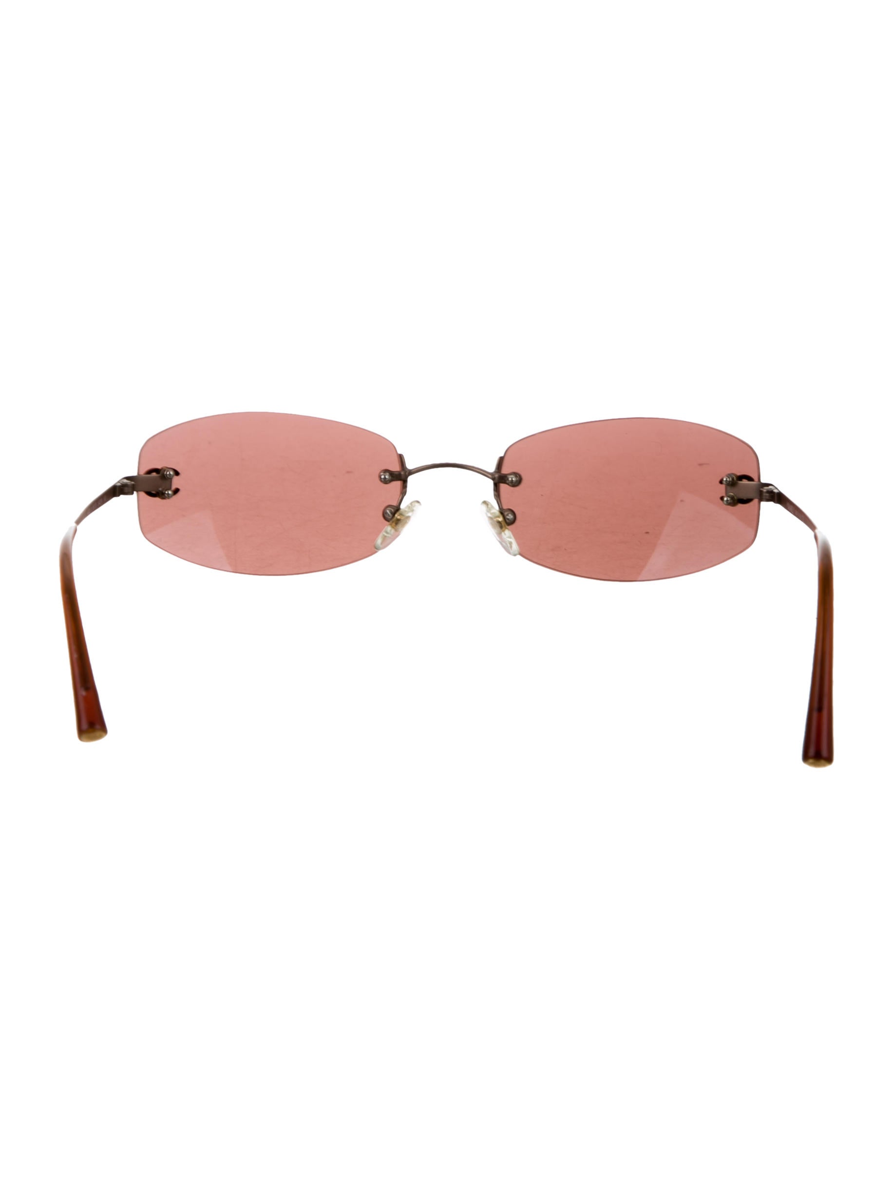 chanel vintage rimless sunglasses