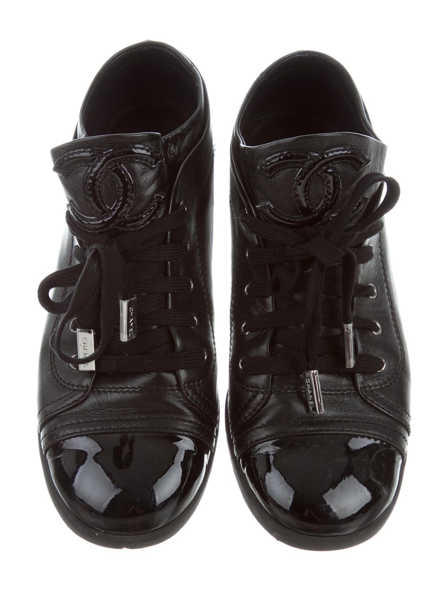 chanel leather sneakers