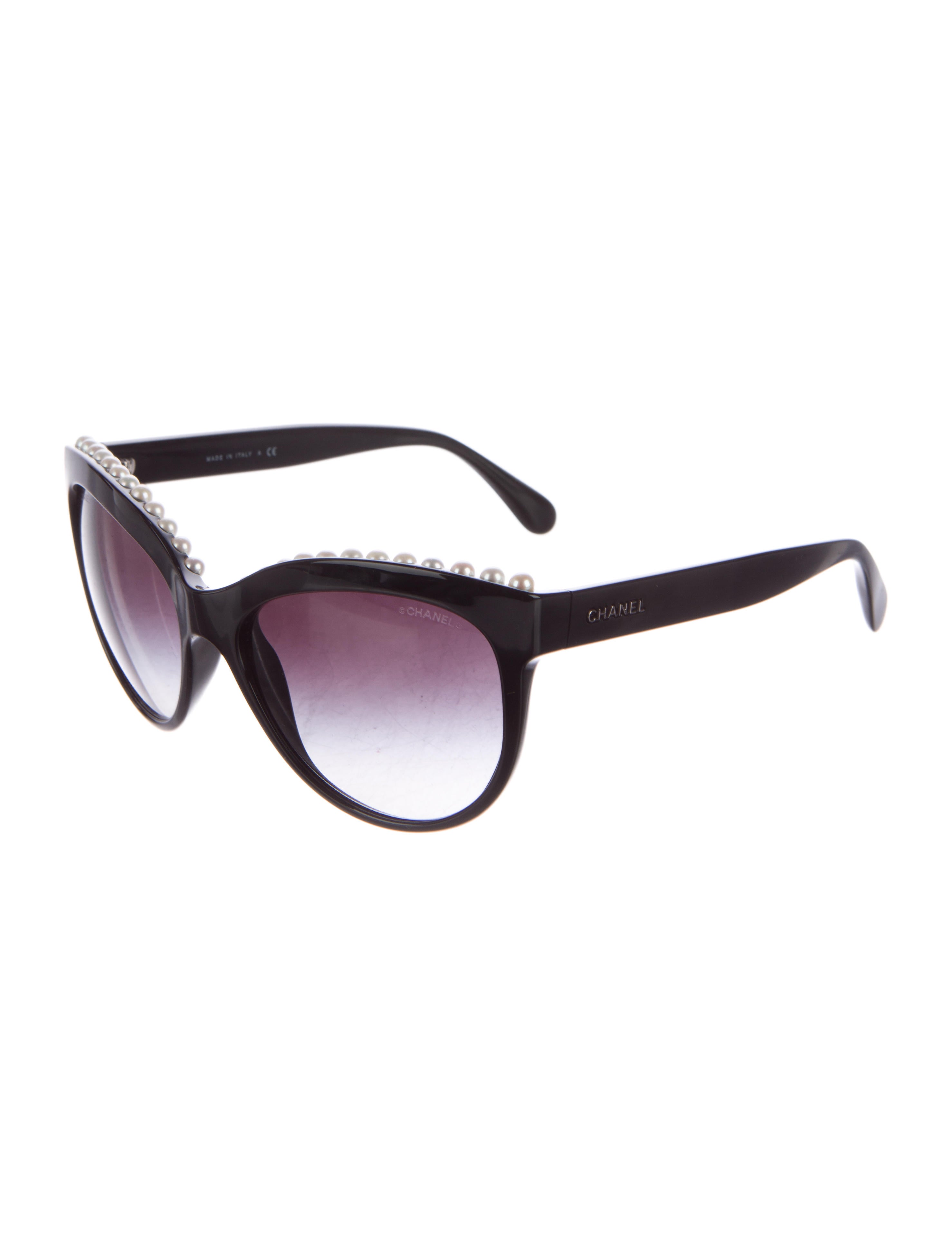 Chanel Butterfly Pearl Sunglasses Black Sunglasses, Accessories