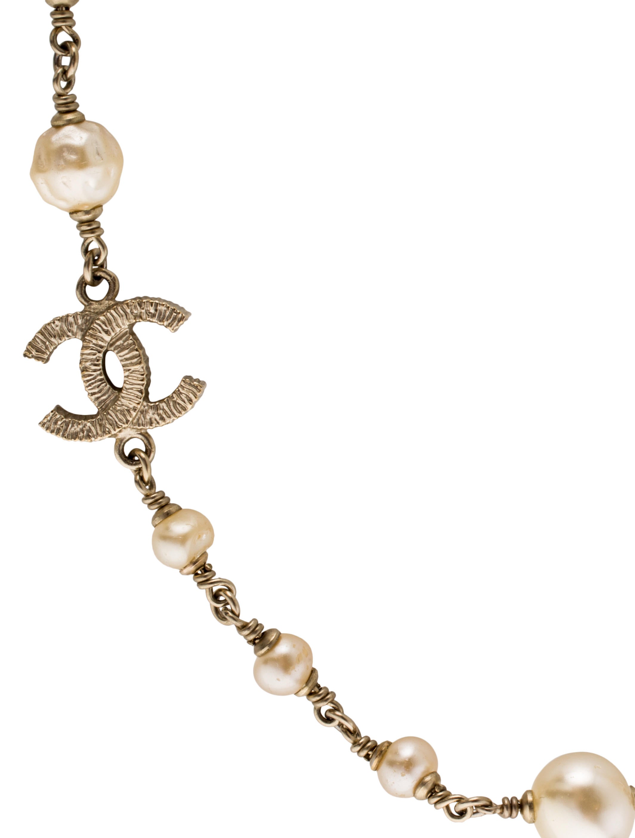 chanel faux pearl chain necklace necklaces cha185893 chanel faux pearl chain necklace necklaces cha185893