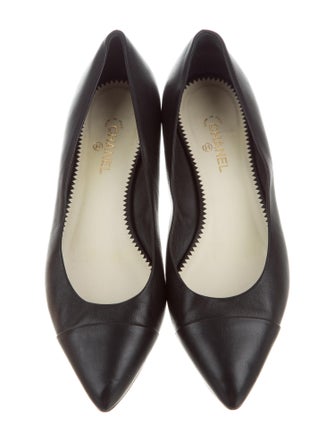 Chanel Leather Pointed-Toe Flats