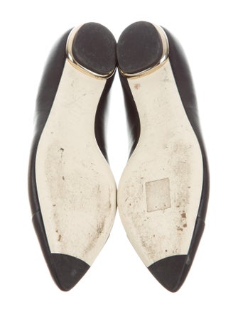 Chanel Leather Pointed-Toe Flats