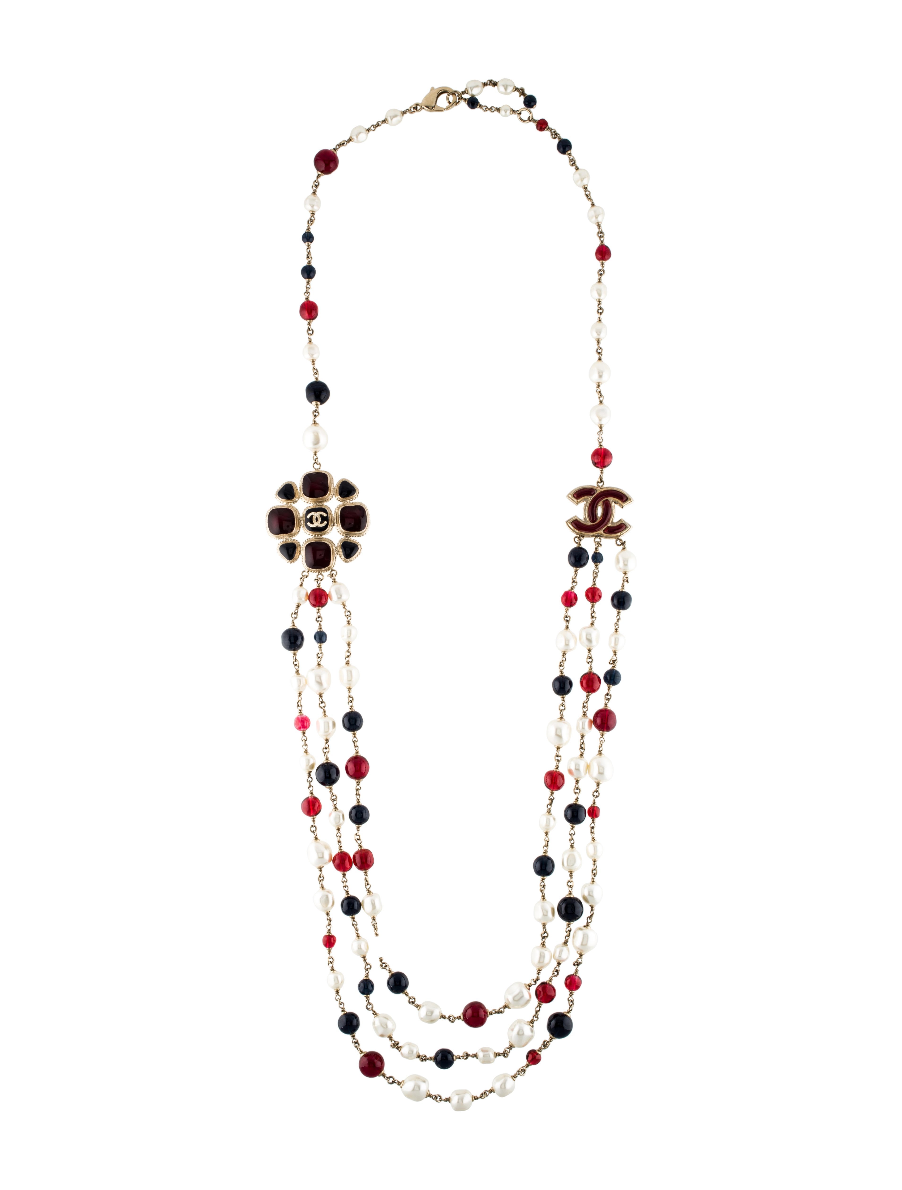 Chanel Faux Pearl Gripoix Necklace Necklaces CHA187300 The RealReal