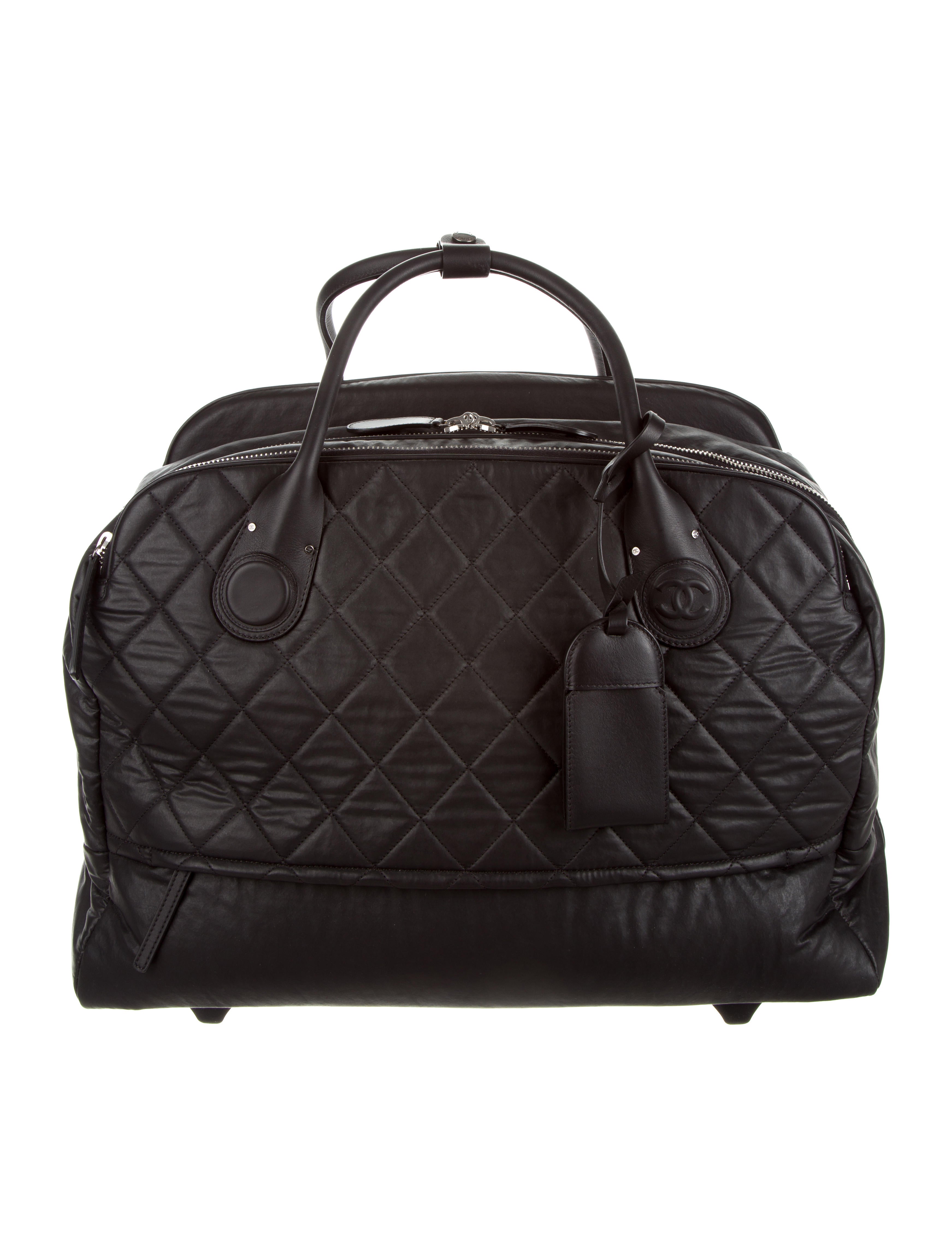 Chanel Quilted Trolley Luggage Black Luggage and Travel, Handbags