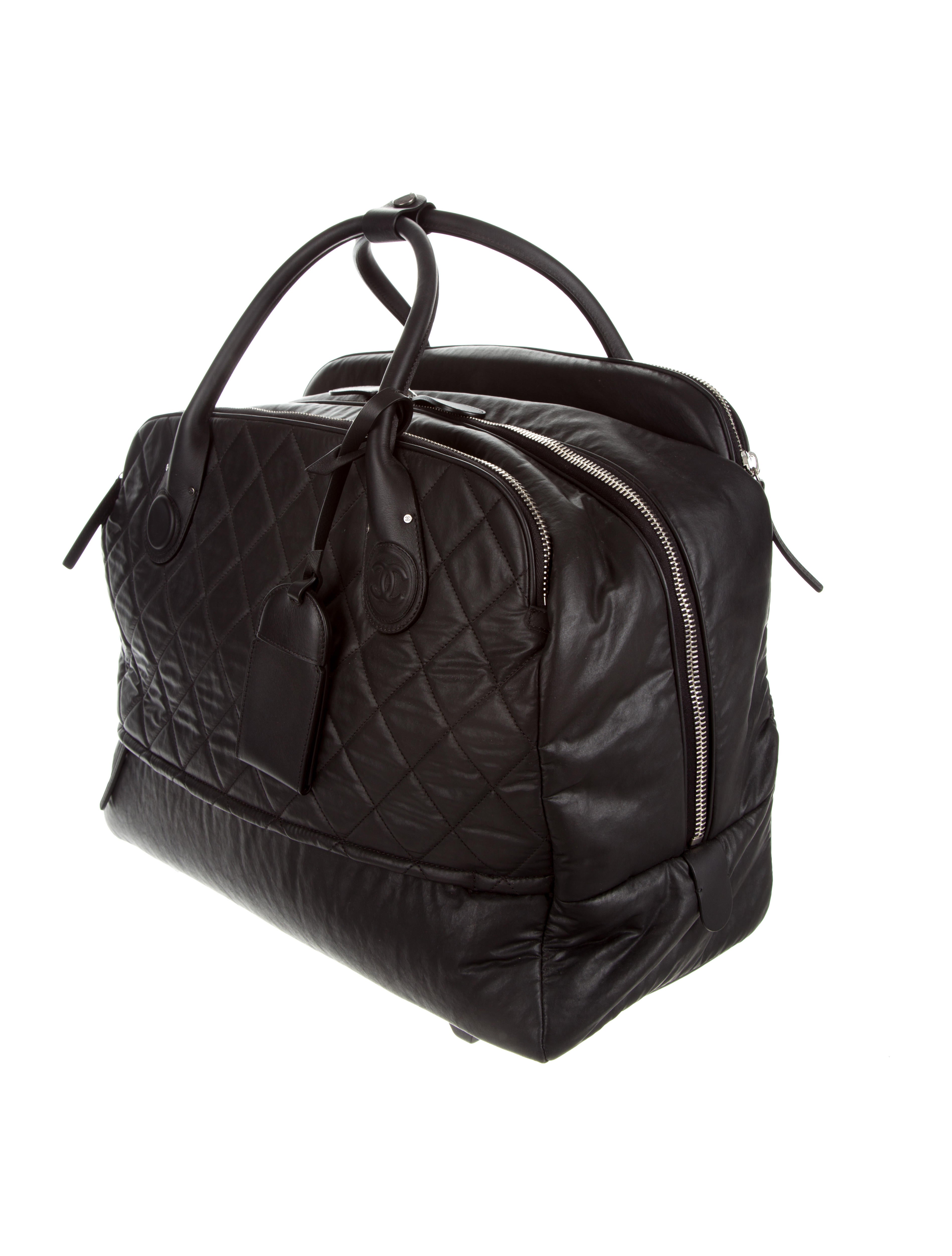 Chanel Quilted Trolley Luggage Black Luggage and Travel, Handbags