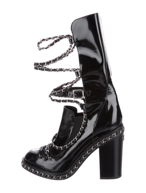 Chanel ChainLink MidCalf Boots Shoes CHA194379 The