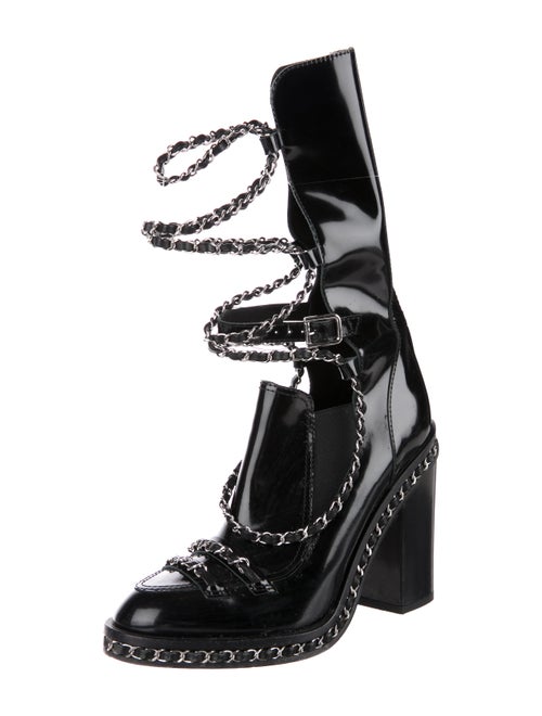 Chanel ChainLink MidCalf Boots Shoes CHA194379 The