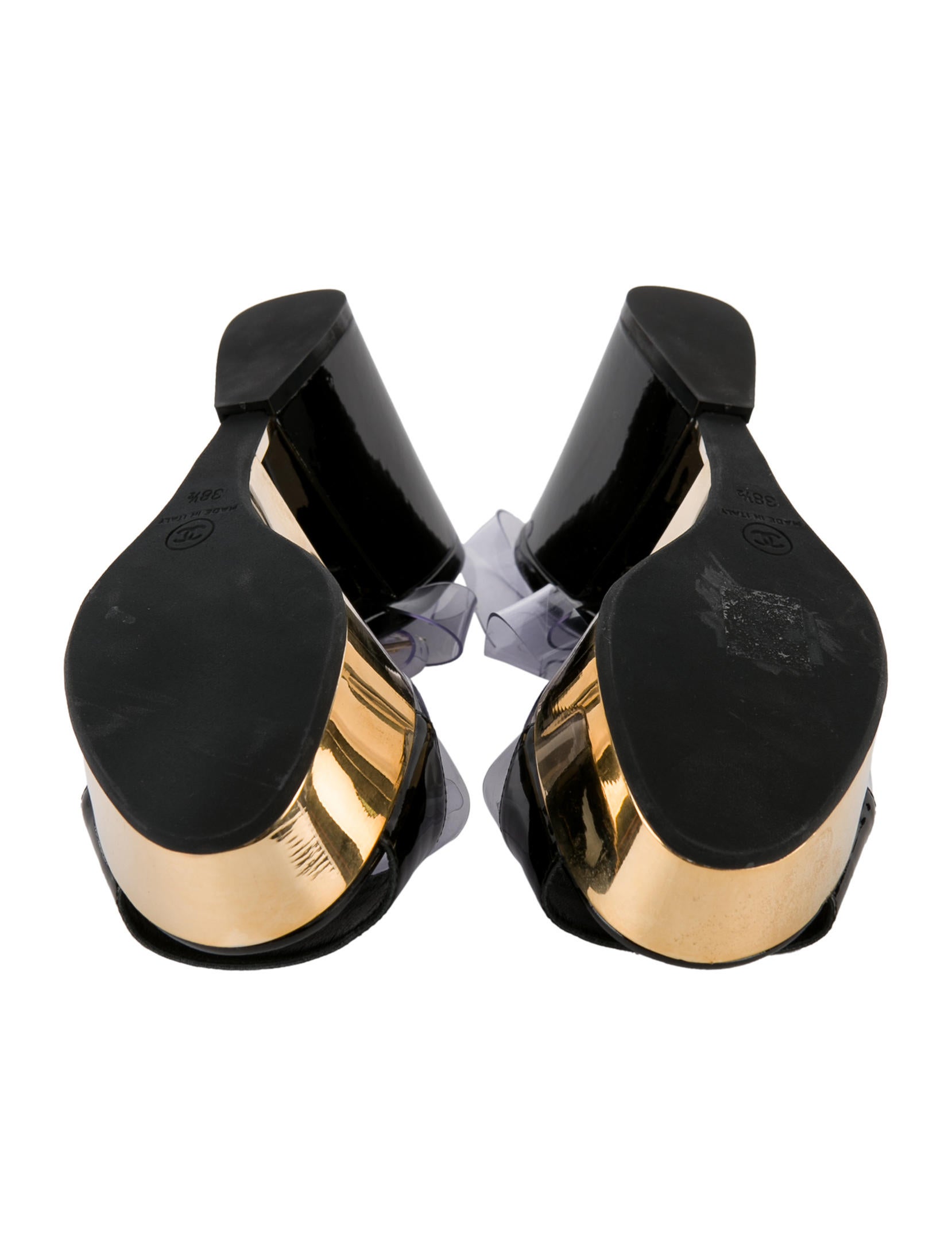 Chanel PVC Platform Sandals Shoes CHA195271 The RealReal Chanel PVC Platform Sandals Shoes CHA195271 The RealReal