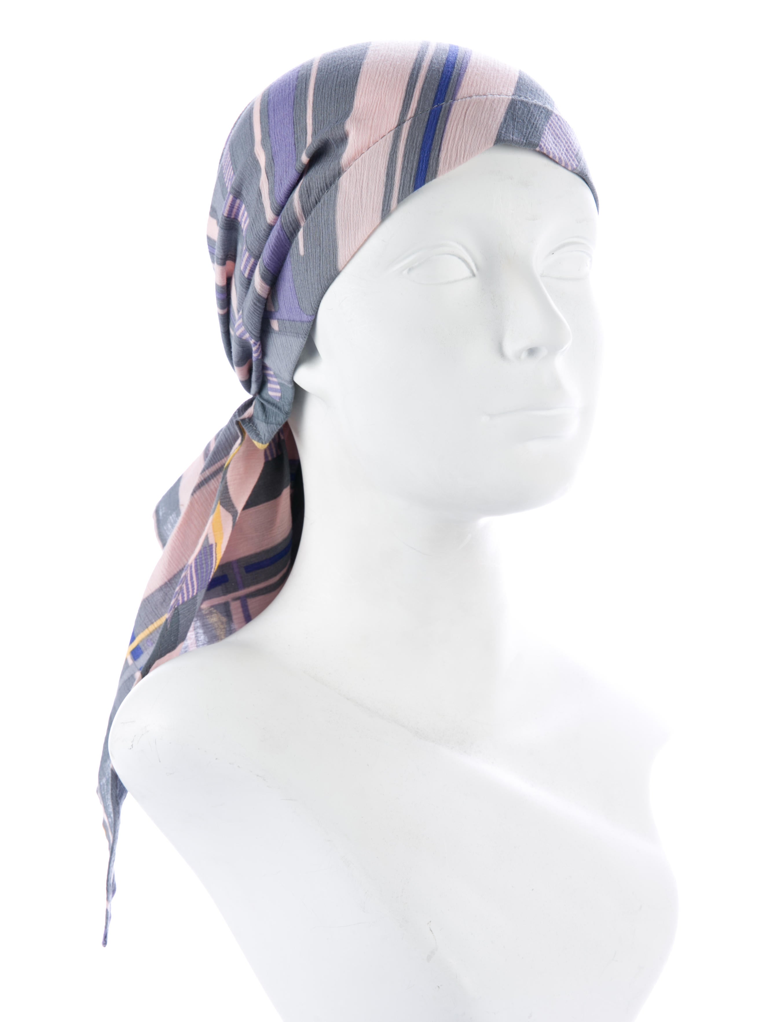 Chanel Printed Head Scarf Accessories CHA195437 The RealReal