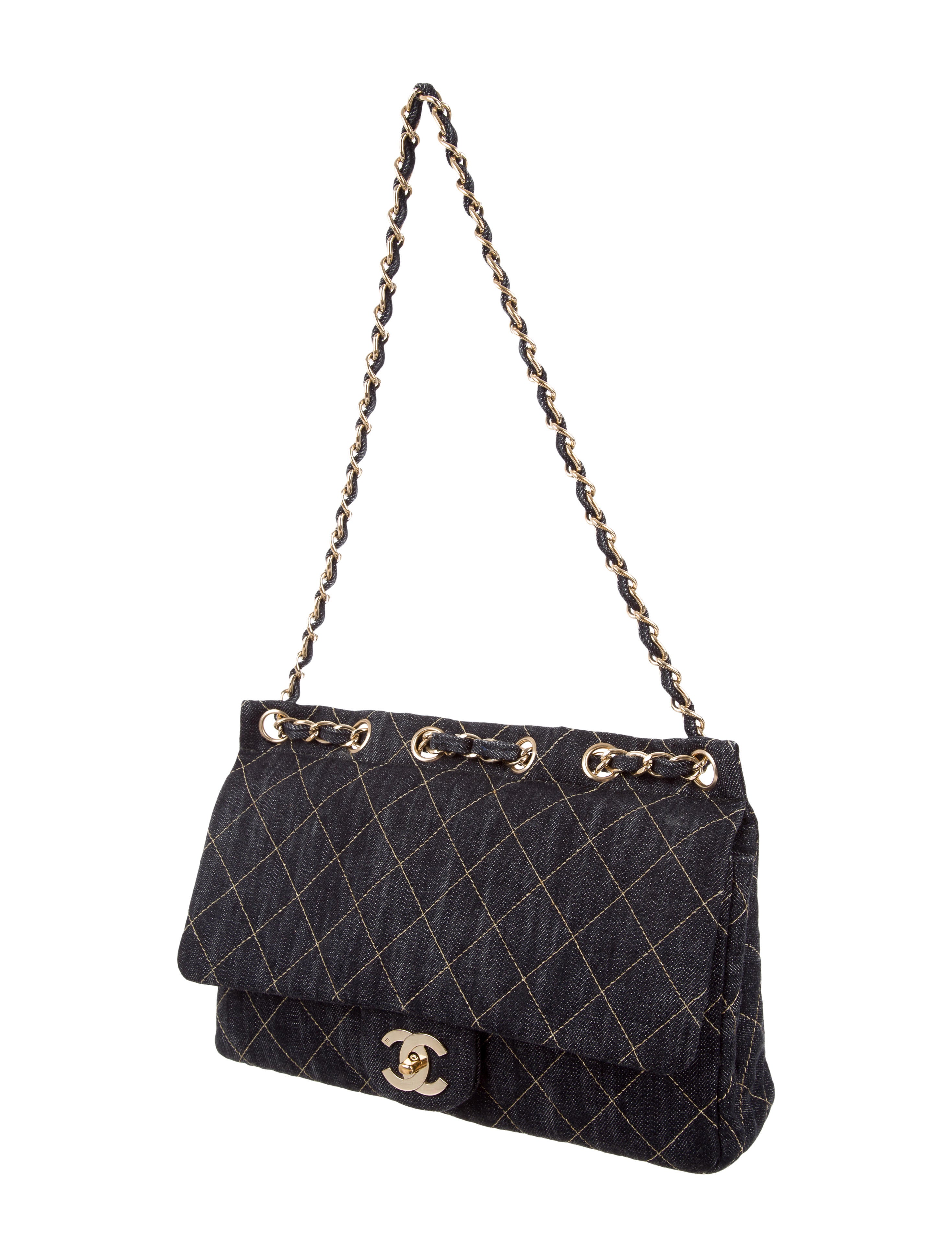 Chanel Denim Flap Bag Handbags CHA196775 The RealReal