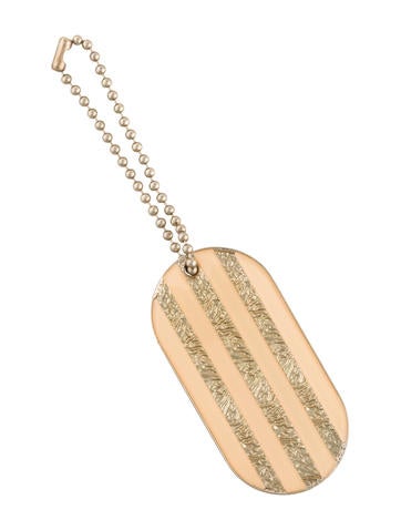 chanel dog tag necklace