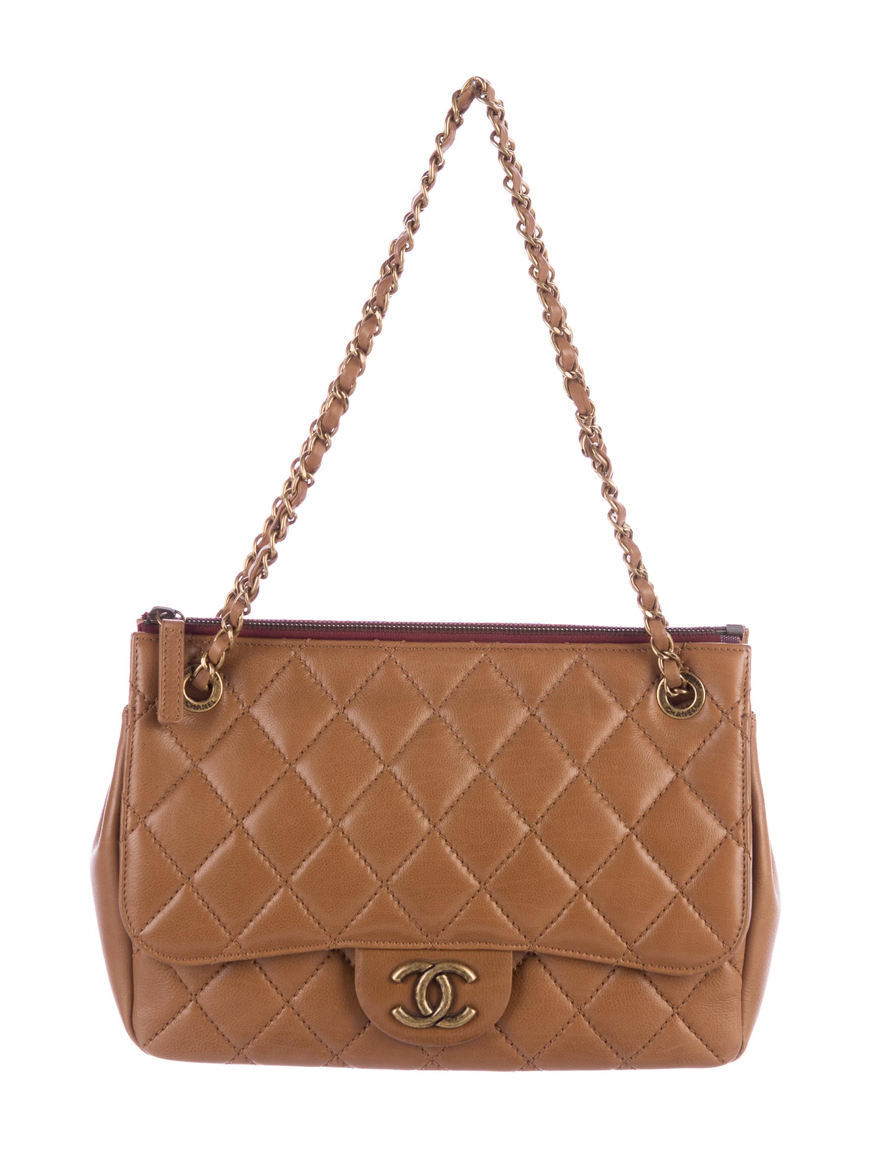 Chanel Blizzard Zip Top Flap Bag Brown Shoulder Bags, Handbags
