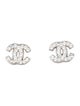 Chanel Mini CC Crystal Stud Earrings