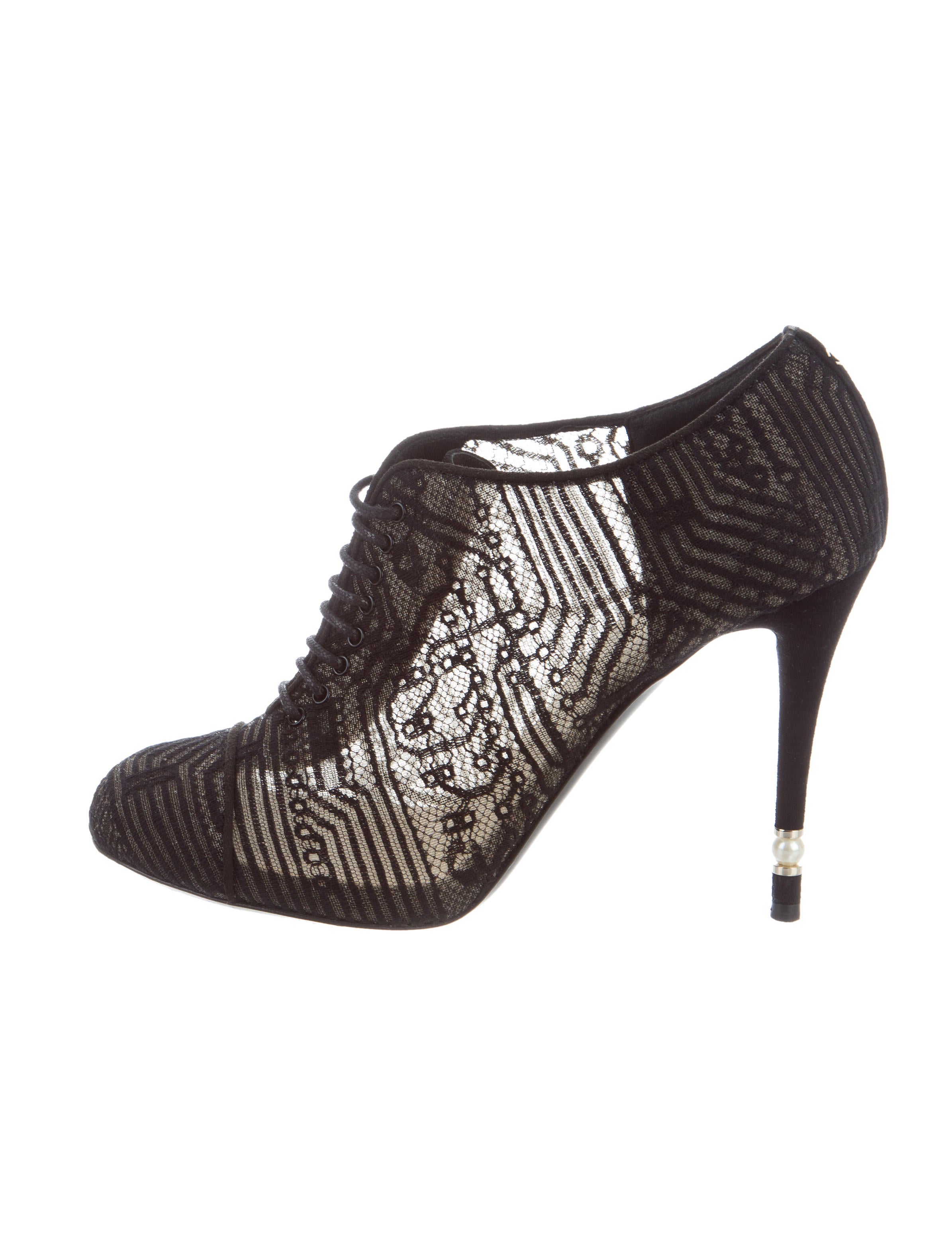 chanel mesh booties
