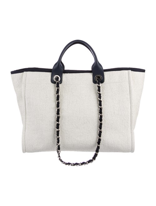 chanel deauville tote white