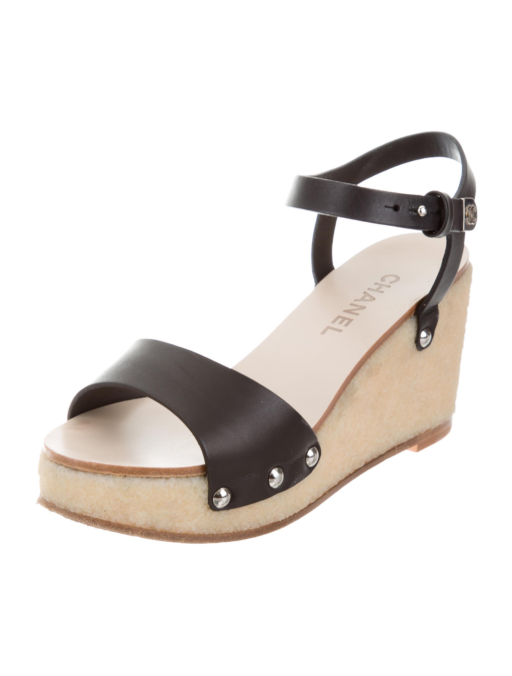 Chanel Leather Platform Sandals - Shoes - CHA202480 | The RealReal