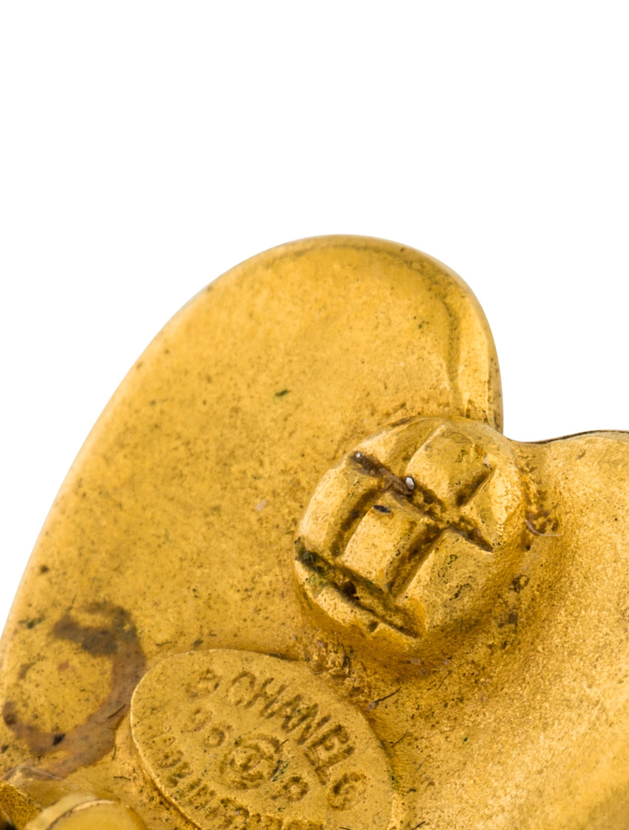 Chanel Heart ClipOn Earrings Earrings CHA206234 The RealReal