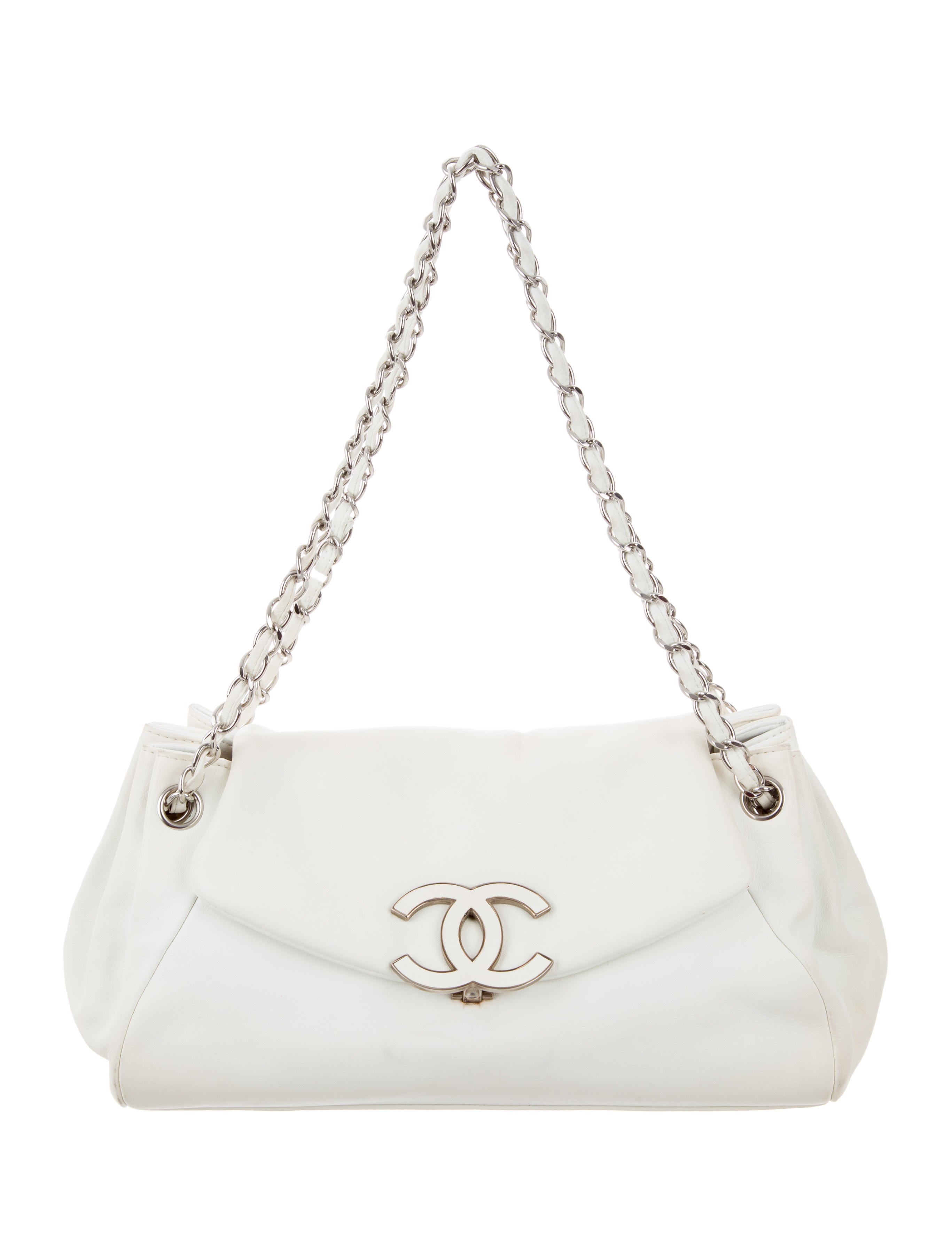 Chanel Sensual CC Accordion Flap Bag - White Shoulder Bags