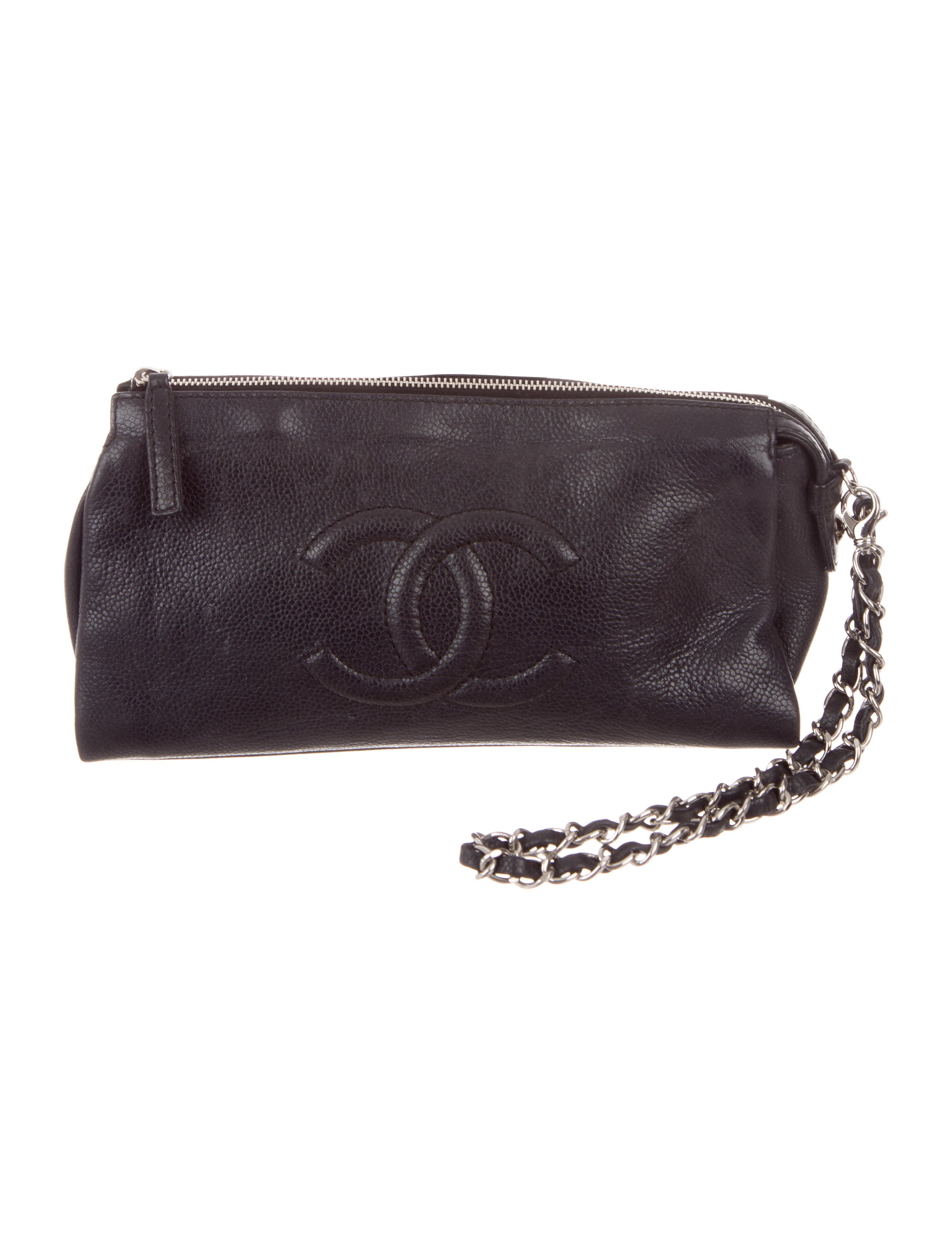 Chanel Caviar Wristlet Pouch Handbags CHA212222 The RealReal