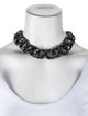 Chanel Faux Pearl & Crystal Curb Chain Choker Necklace