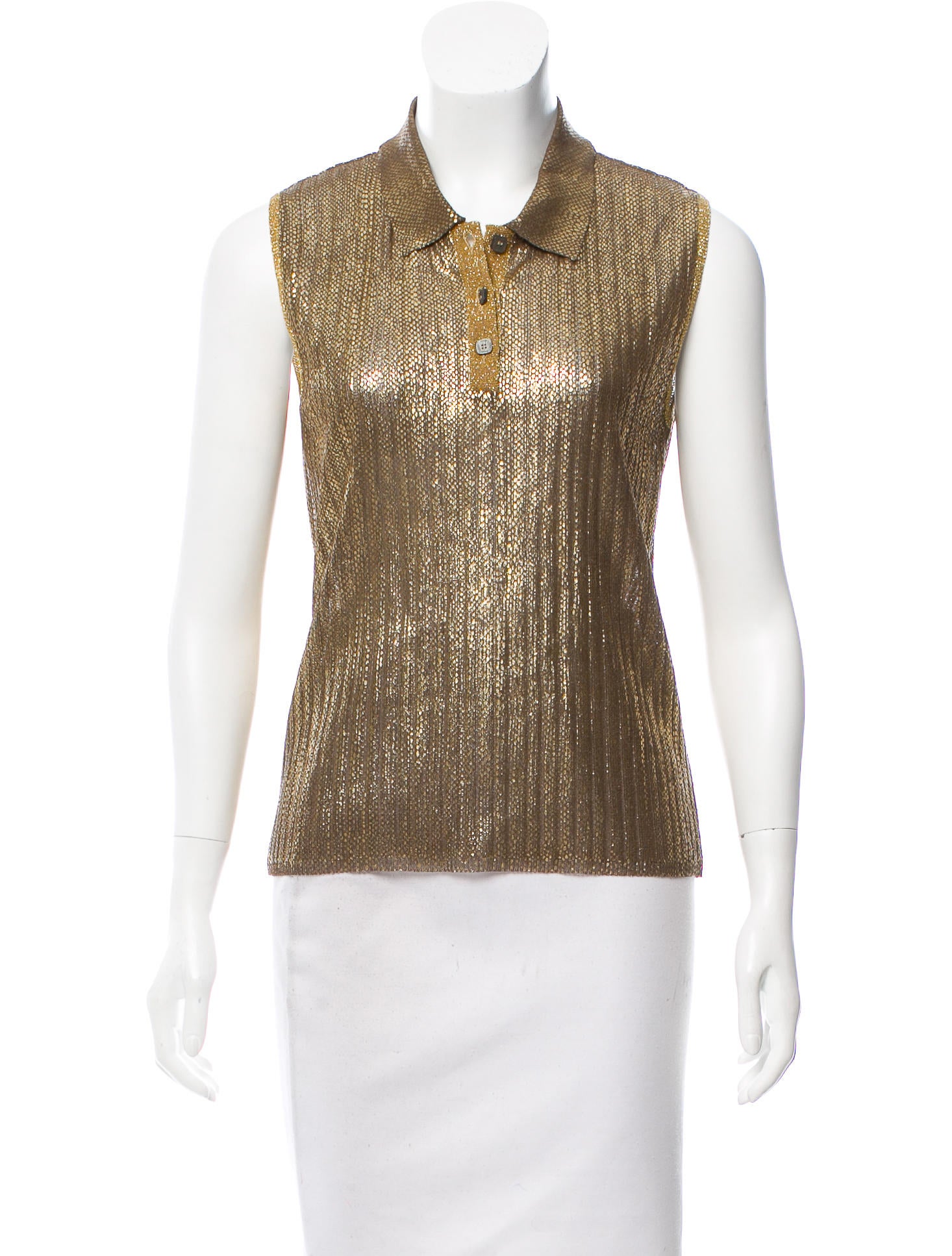Chanel Metallic Sleeveless Top
