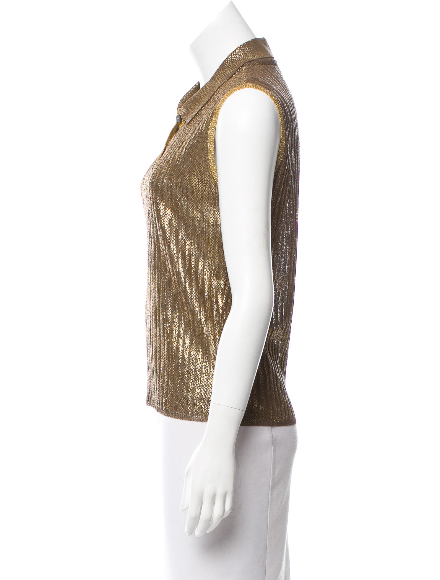 Chanel Metallic Sleeveless Top