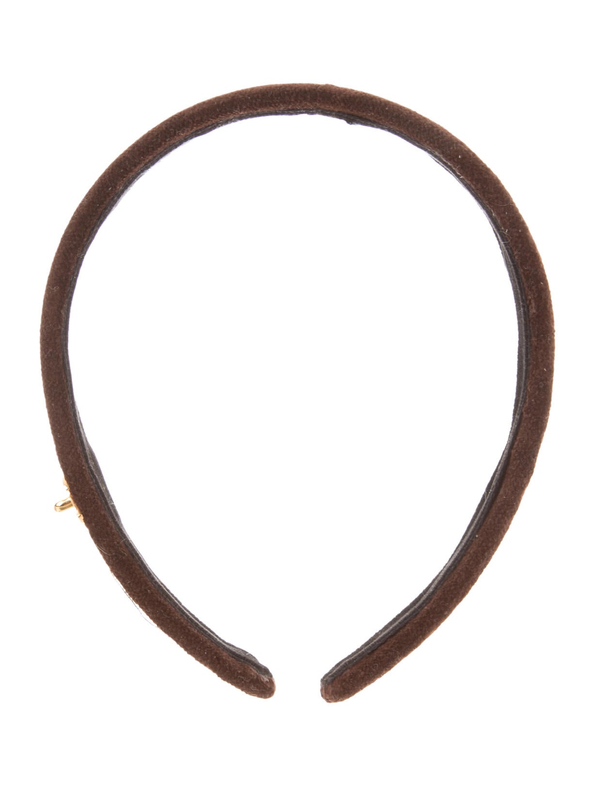 Chanel Velvet CC Turn-Lock Headband - Brown Hair Accessories