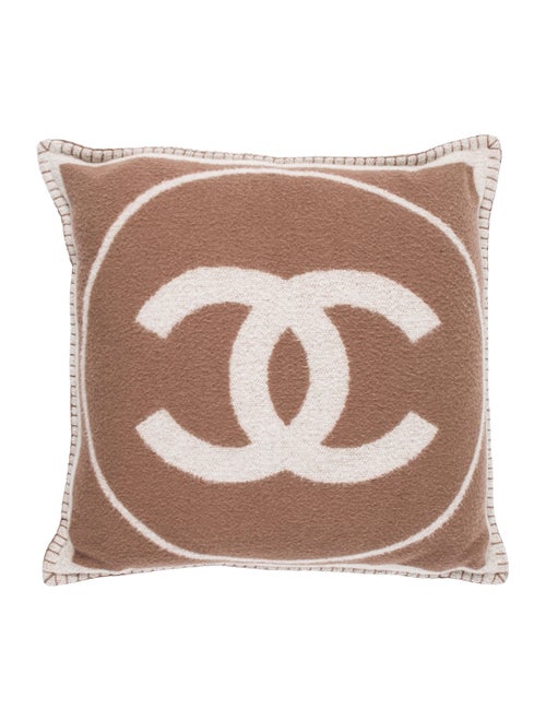 Chanel Wool Cashmere Throw Pillow Pillows Throws Cha229259