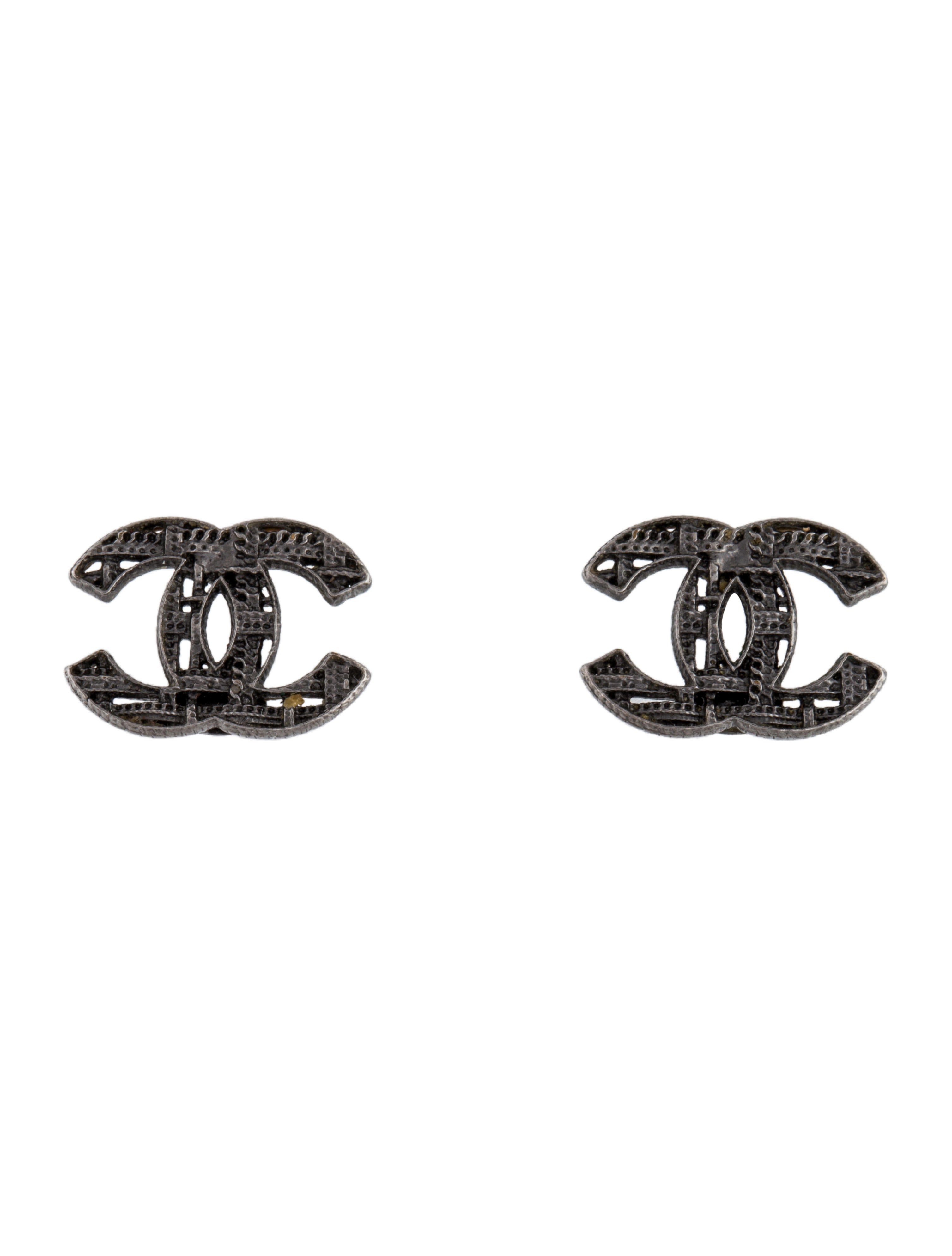Chanel CC Stud Earrings Earrings CHA232188 The RealReal
