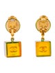 Chanel CC No. 5 Lucite Cube Drop Earrings