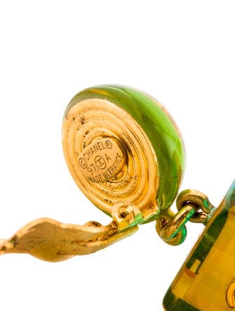 Chanel CC No. 5 Lucite Cube Drop Earrings