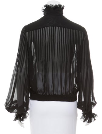 Chanel Ruffled Silk Blouse