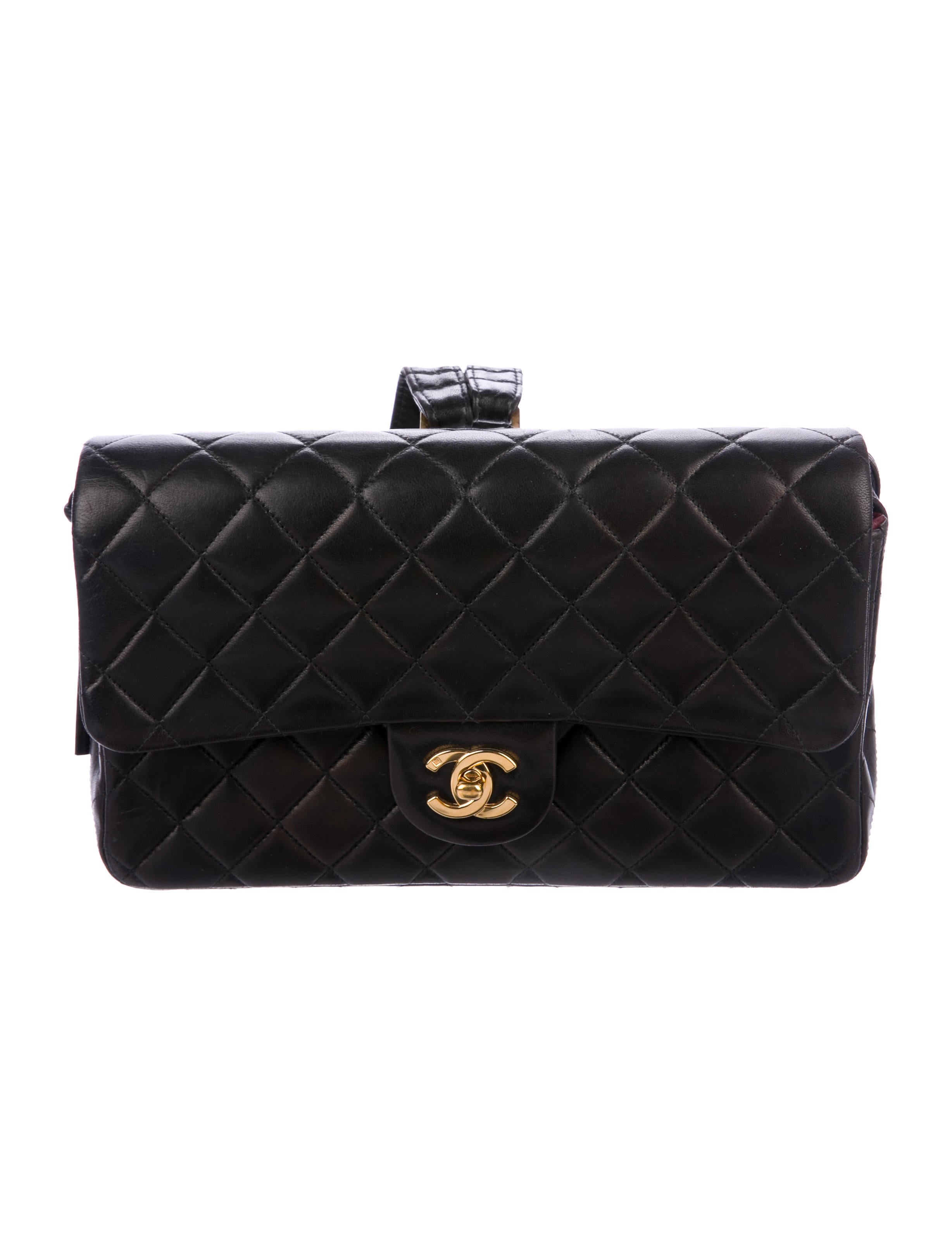 Chanel Vintage Quilted Cc Backpack Handbags Cha246405 The Realreal Vintage Quilted Cc Backpack