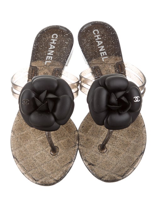 Chanel Camellia Jelly Sandals