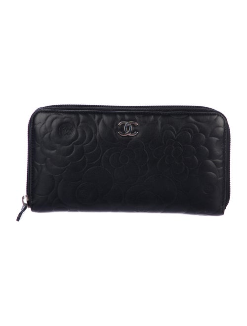 Chanel Camellia Zip Around Wallet