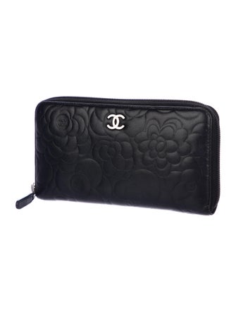 Chanel Camellia Zip Around Wallet