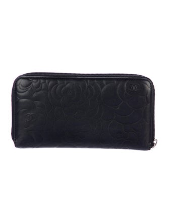 Chanel Camellia Zip Around Wallet