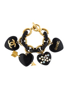 Chanel Wood Heart Charm Bracelet Bracelets Cha2805 The Realreal Chanel Wood Heart Charm Bracelet Bracelets Cha2805 The Realreal