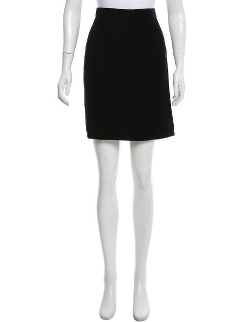 Chanel Mini Velvet Skirt Black