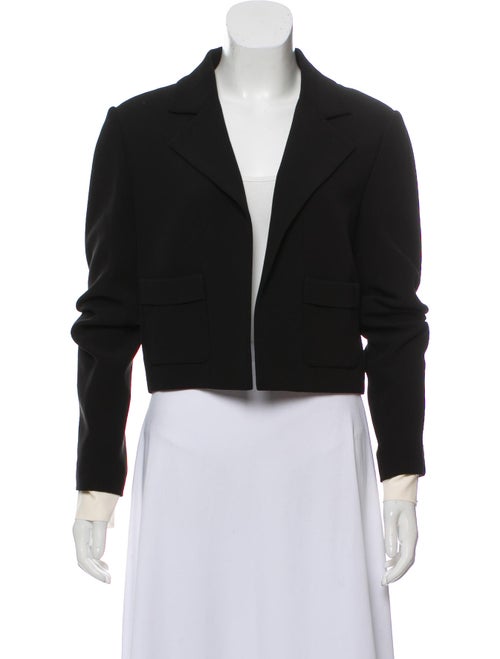Chanel Silk Cropped Blazer Black