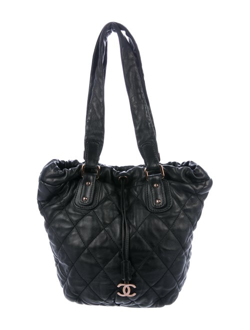Chanel Quilted Bucket Bag Black