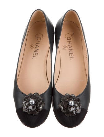 Chanel Mother of Pearl Camellia Flower Flats