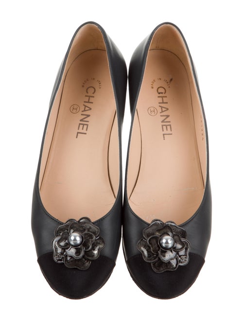 Chanel Mother of Pearl Camellia Flower Flats