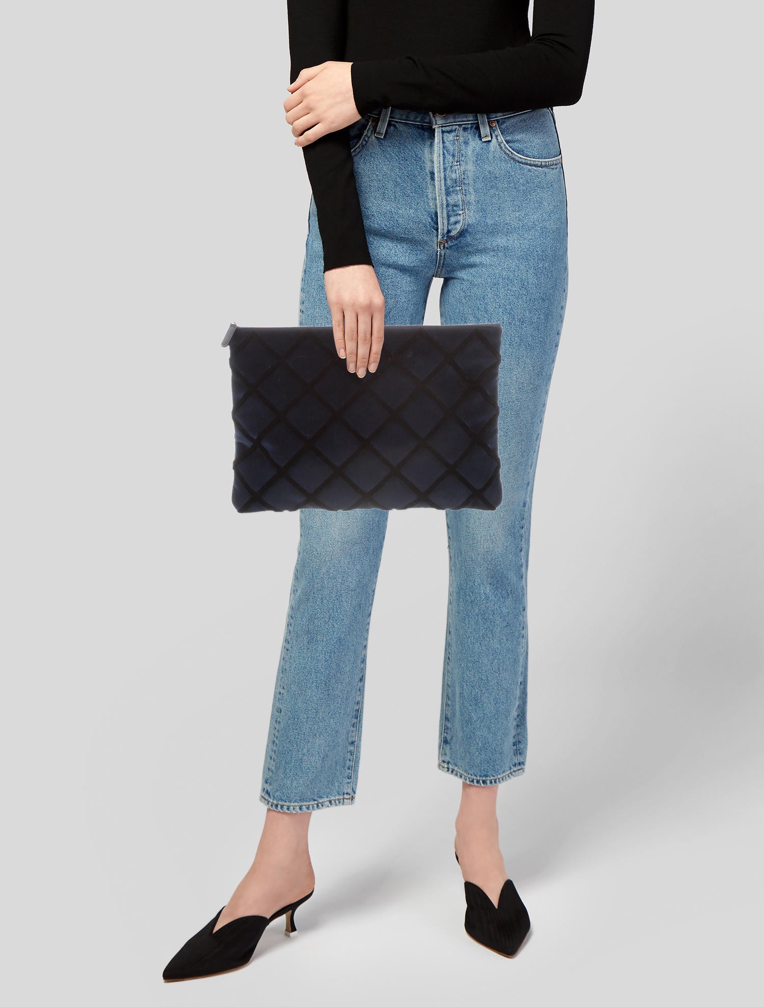 Chanel 2017 Quilted Velvet O-Pouch